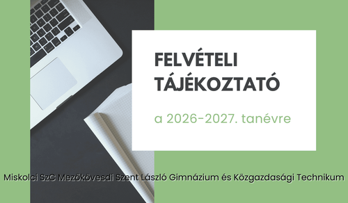 Felvételi tájékoztató