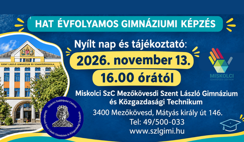 HAT ÉVFOLYAMOS GIMNÁZIUMI KÉPZÉS